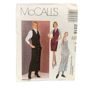 McCalls 2318 Sewing Pattern Womens Petite-Able Dress & Jumper